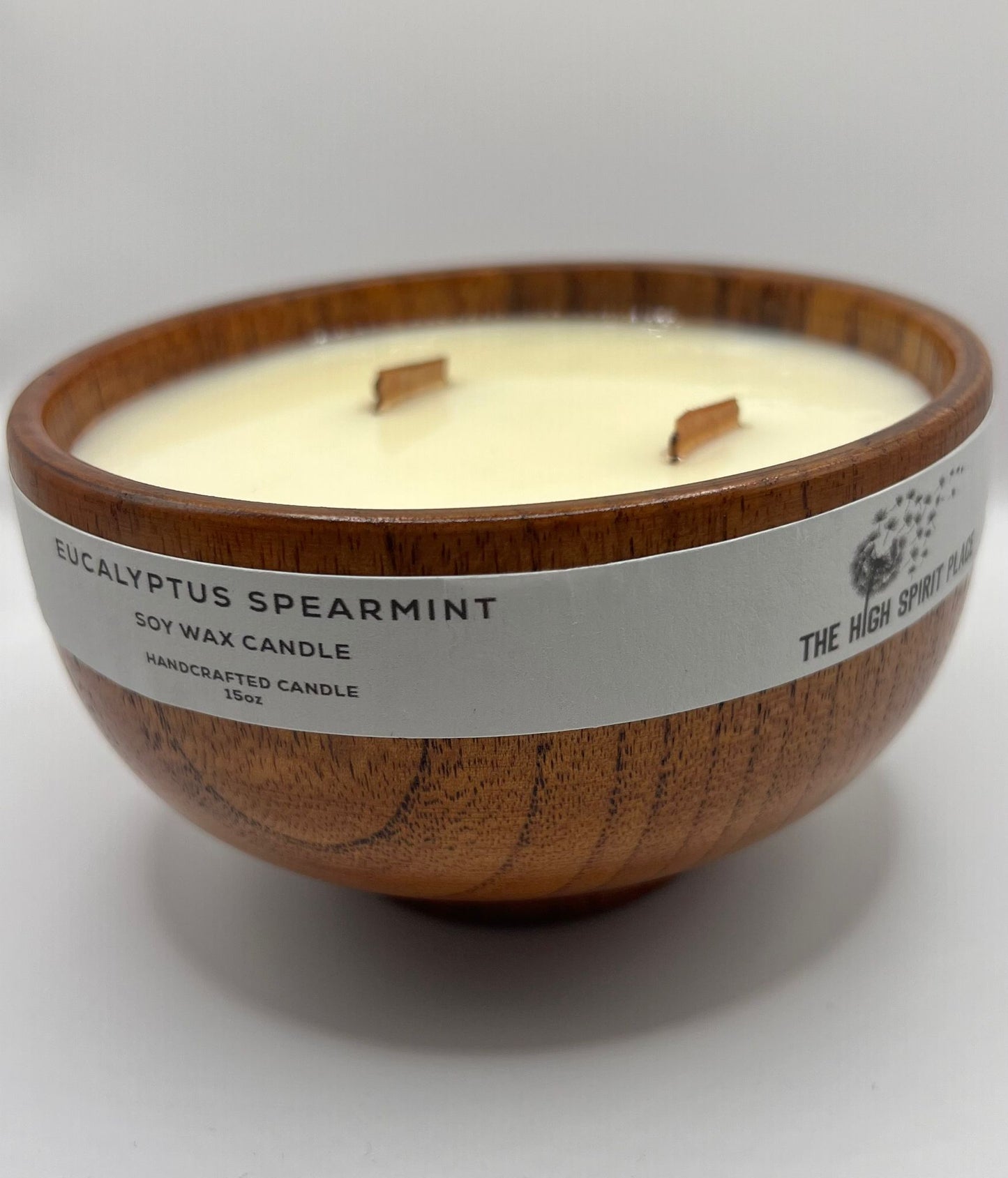 Wood Scented Candle Bowl 15oz - Soy Wax