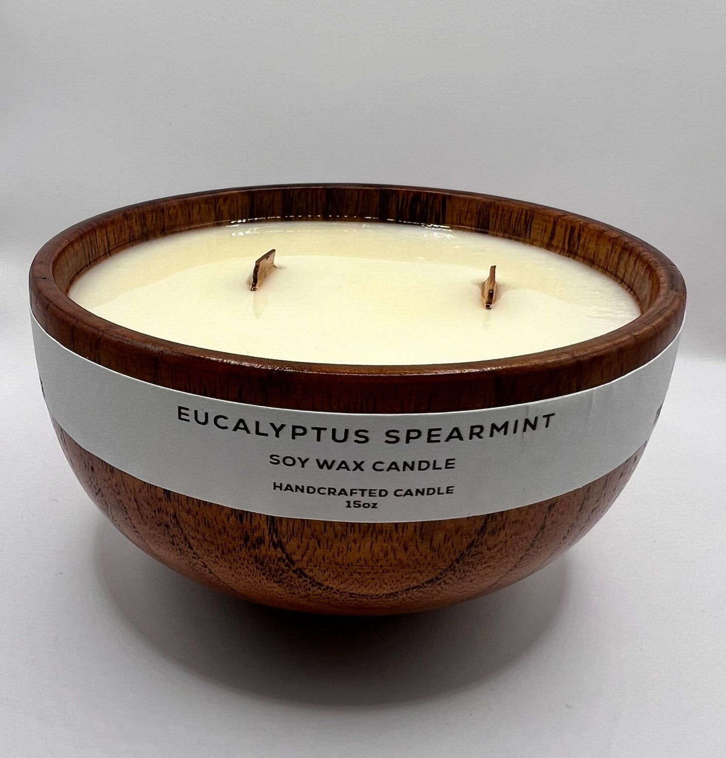 Wood Scented Candle Bowl 15oz - Soy Wax